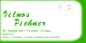 vilmos pichner business card